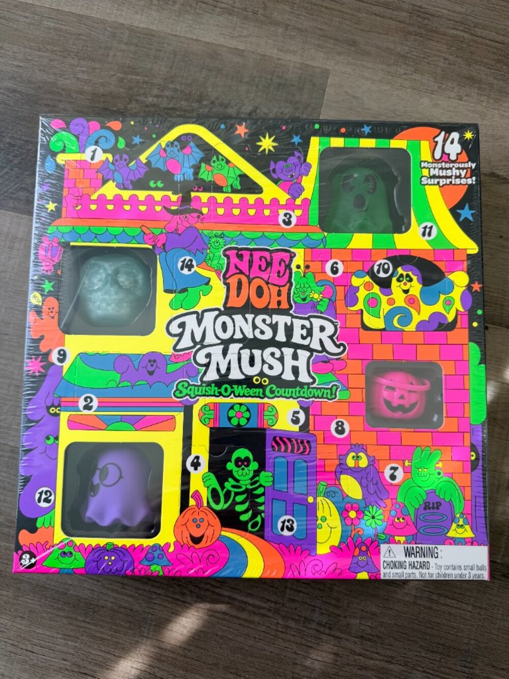 NeeDoh Monster Mush Squish-O-Ween Countdown 14 Surprises